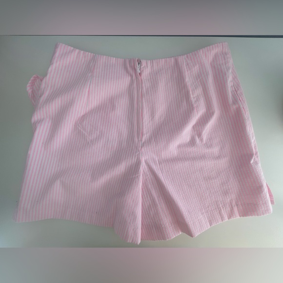 Lilly Pulitzer Faye Skort Capri Coral Seersucker - Picture 3 of 5